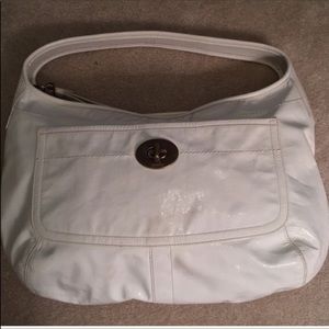 Coach Leather Vanilla Vintage Large Shoulder Bag